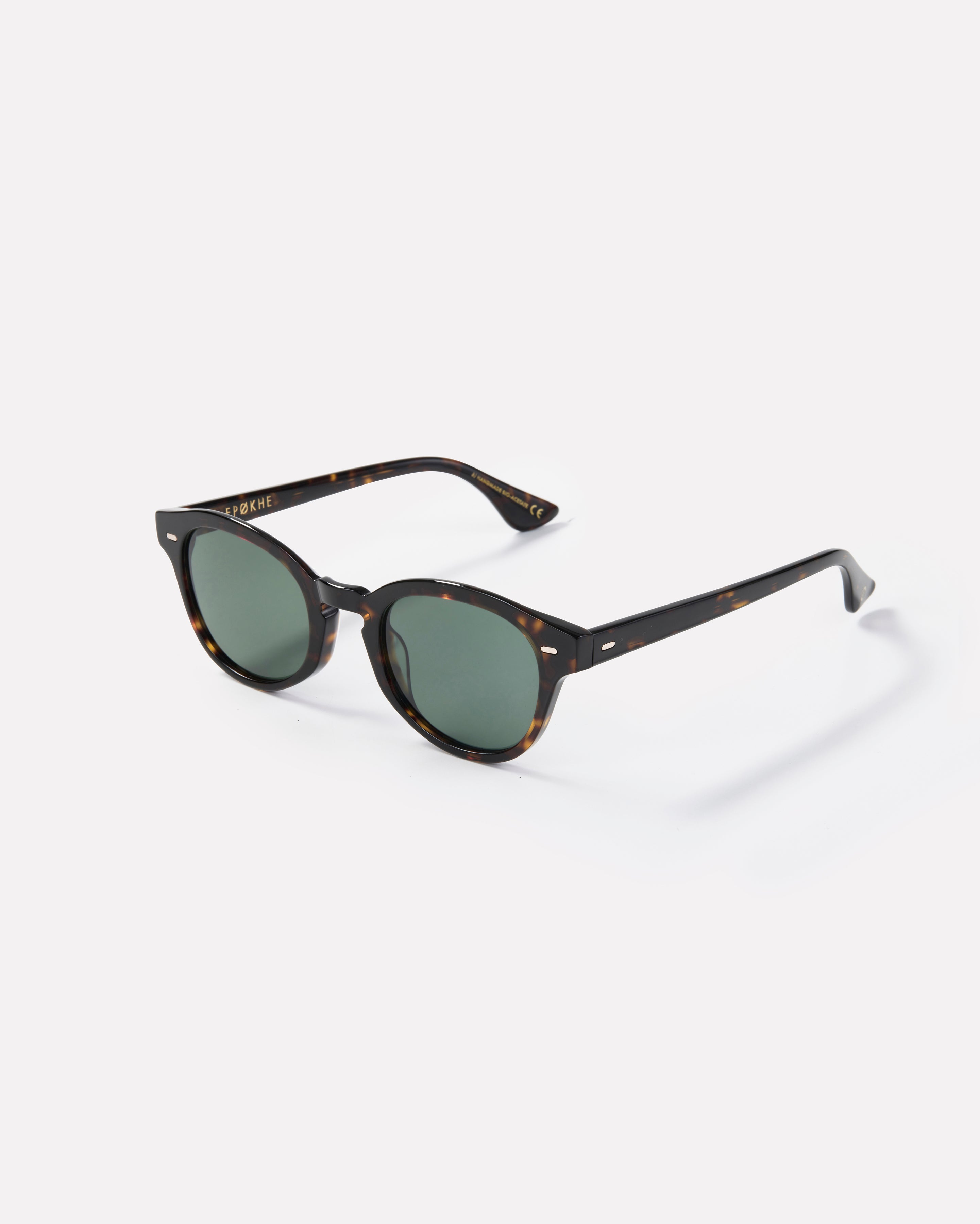 Coil Sunglasses | Dark Tortoise Polished / Green Polarized | Epokhe Eyewear