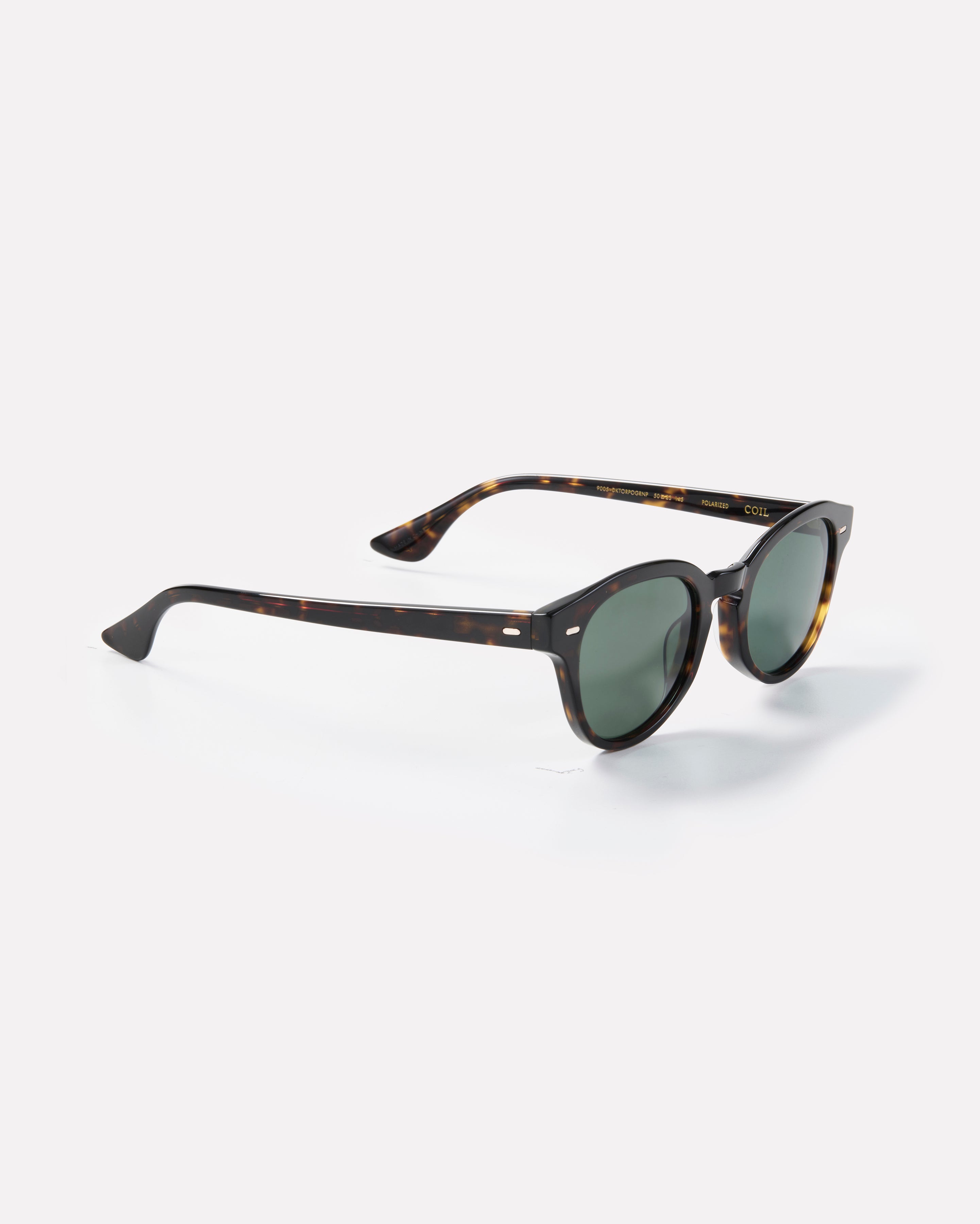 Coil Sunglasses | Dark Tortoise Polished / Green Polarized | Epokhe Eyewear