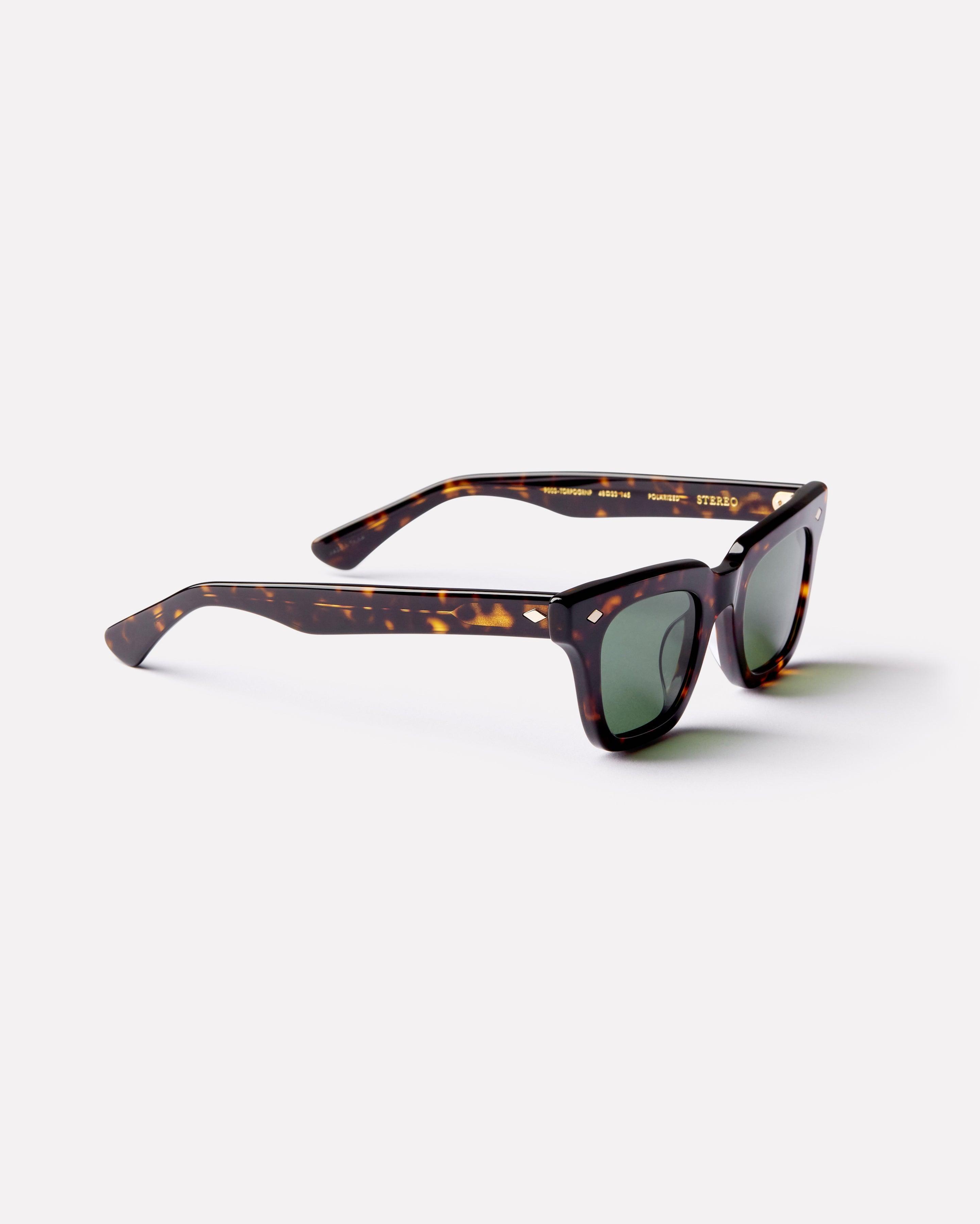Stereo Sunglasses | Tortoise Polished / Green Polarized | Epokhe Eyewear