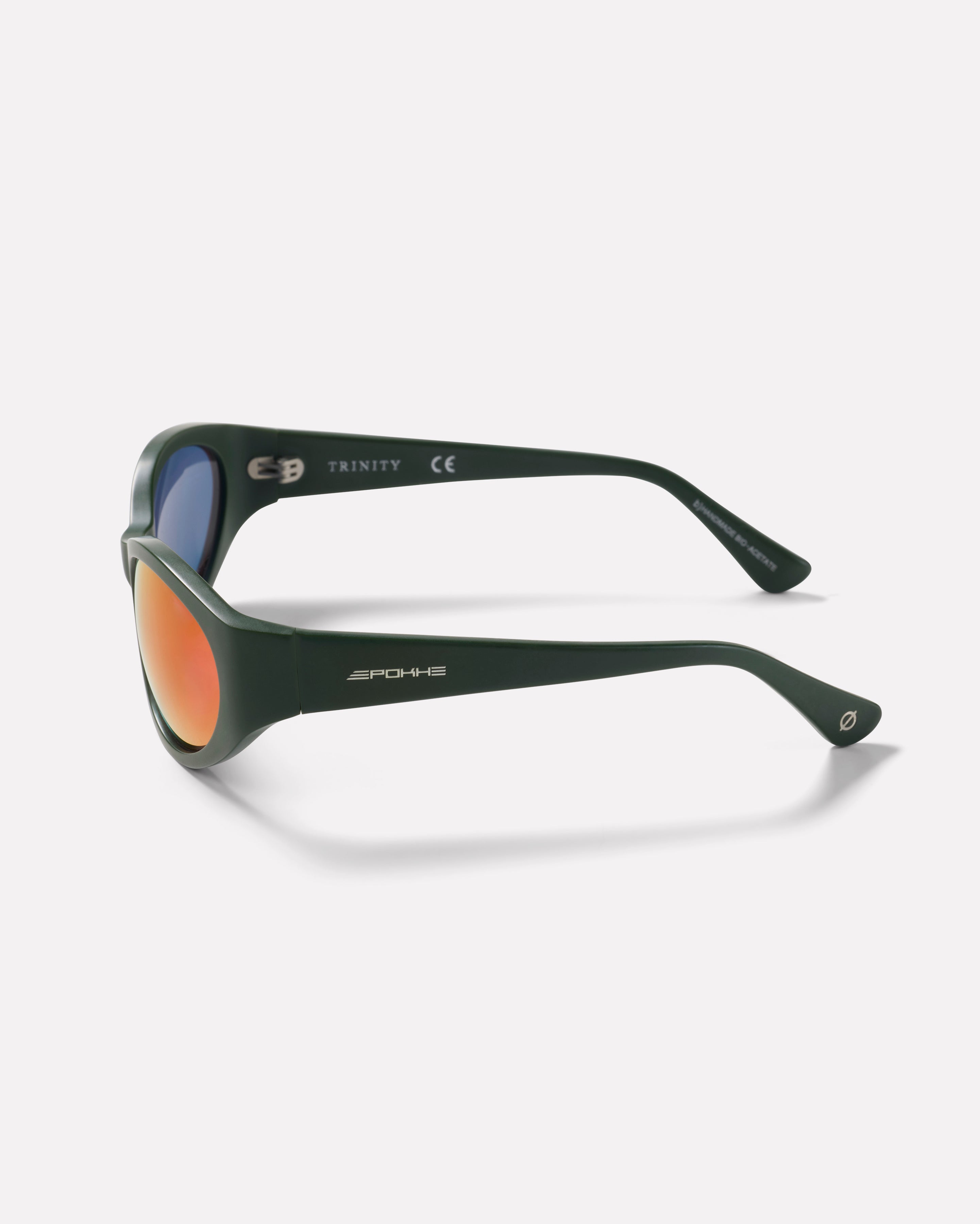 Trinity Sunglasses | Matte Forest / Red Iridium | Epokhe Eyewear