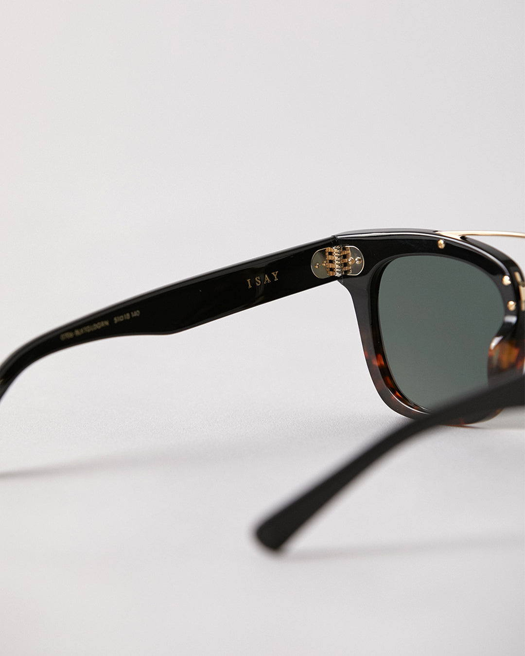 Isay - Black & Tortoise Gloss Split & Gold / Green - EPOKHE EYEWEAR Sunglasses #
