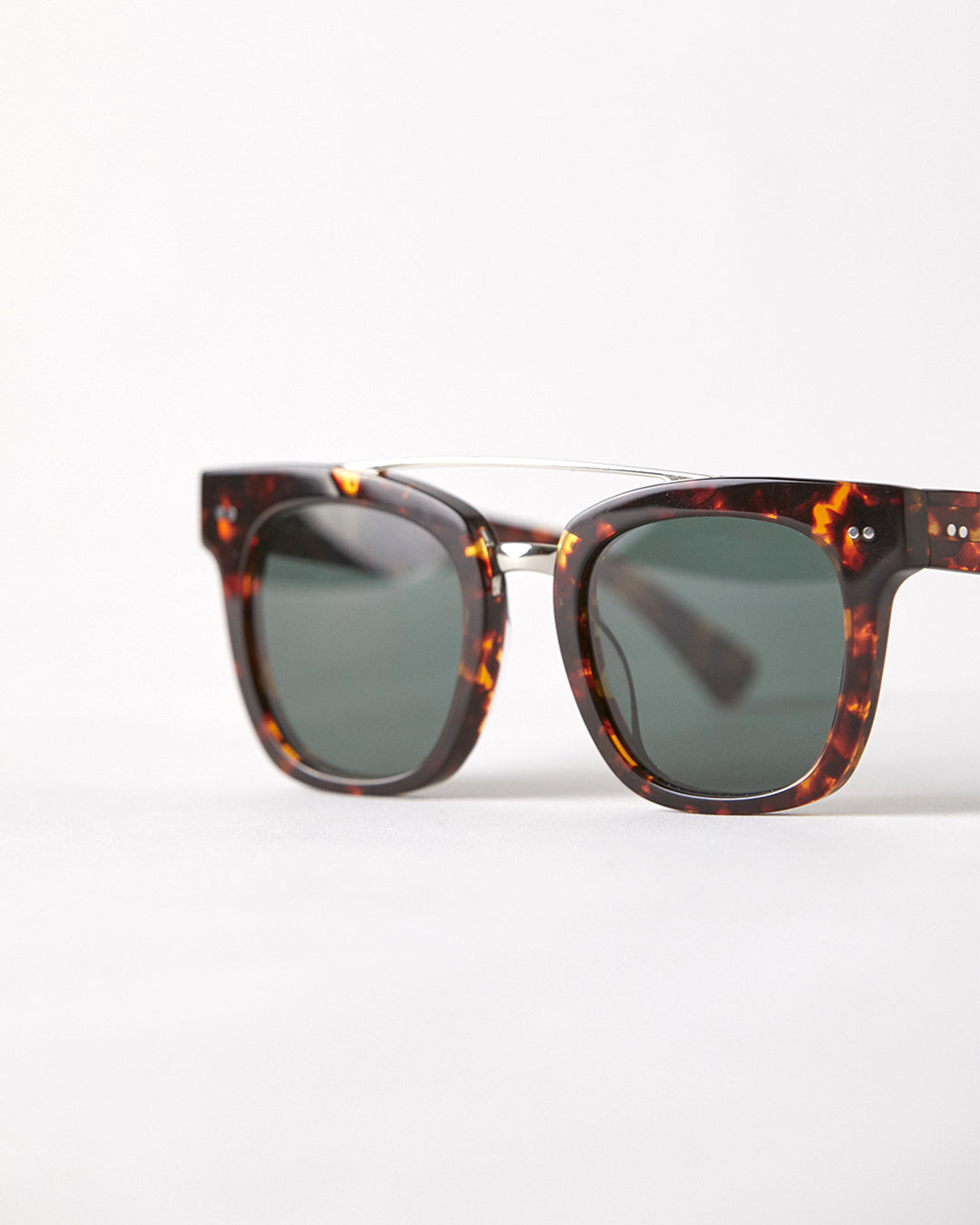 Isay - Tortoise Polished / Gold / Green - EPOKHE EYEWEAR Sunglasses #