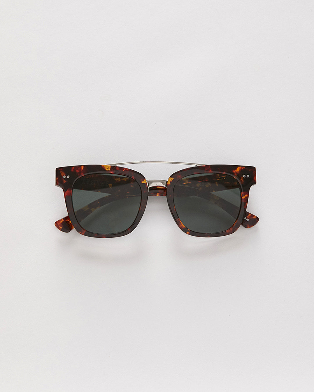 Isay - Tortoise Polished / Gold / Green - EPOKHE EYEWEAR Sunglasses #