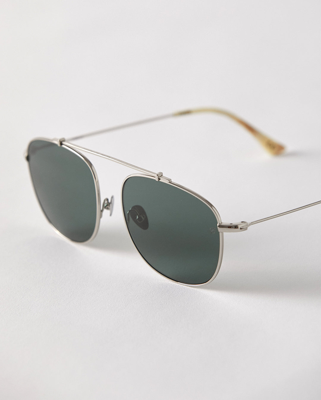 Notomy - Silver Polished / Green - EPOKHE EYEWEAR Sunglasses #