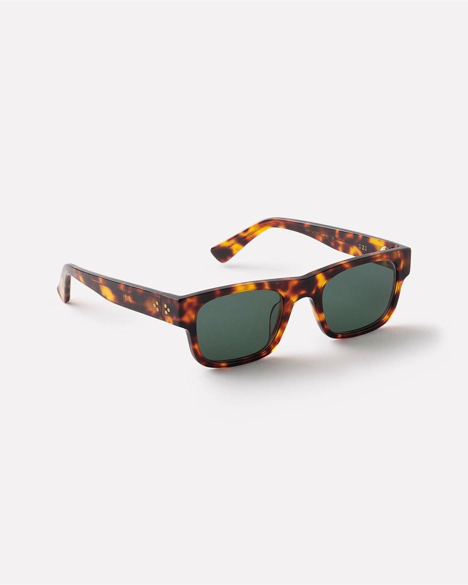 Uzi - Tortoise Polished / Green - EPOKHE EYEWEAR Sunglasses #