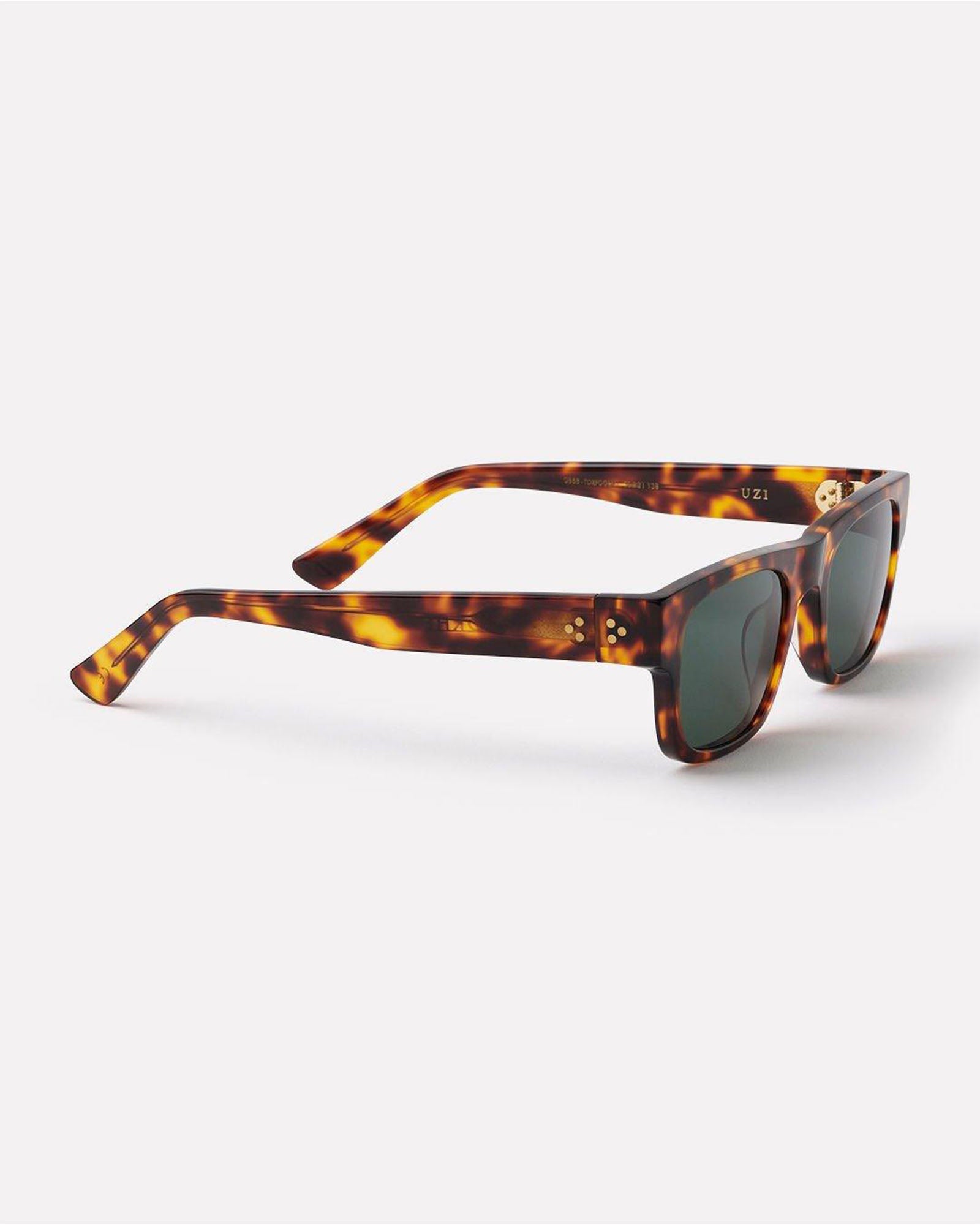 Uzi - Tortoise Polished / Green - EPOKHE EYEWEAR Sunglasses #