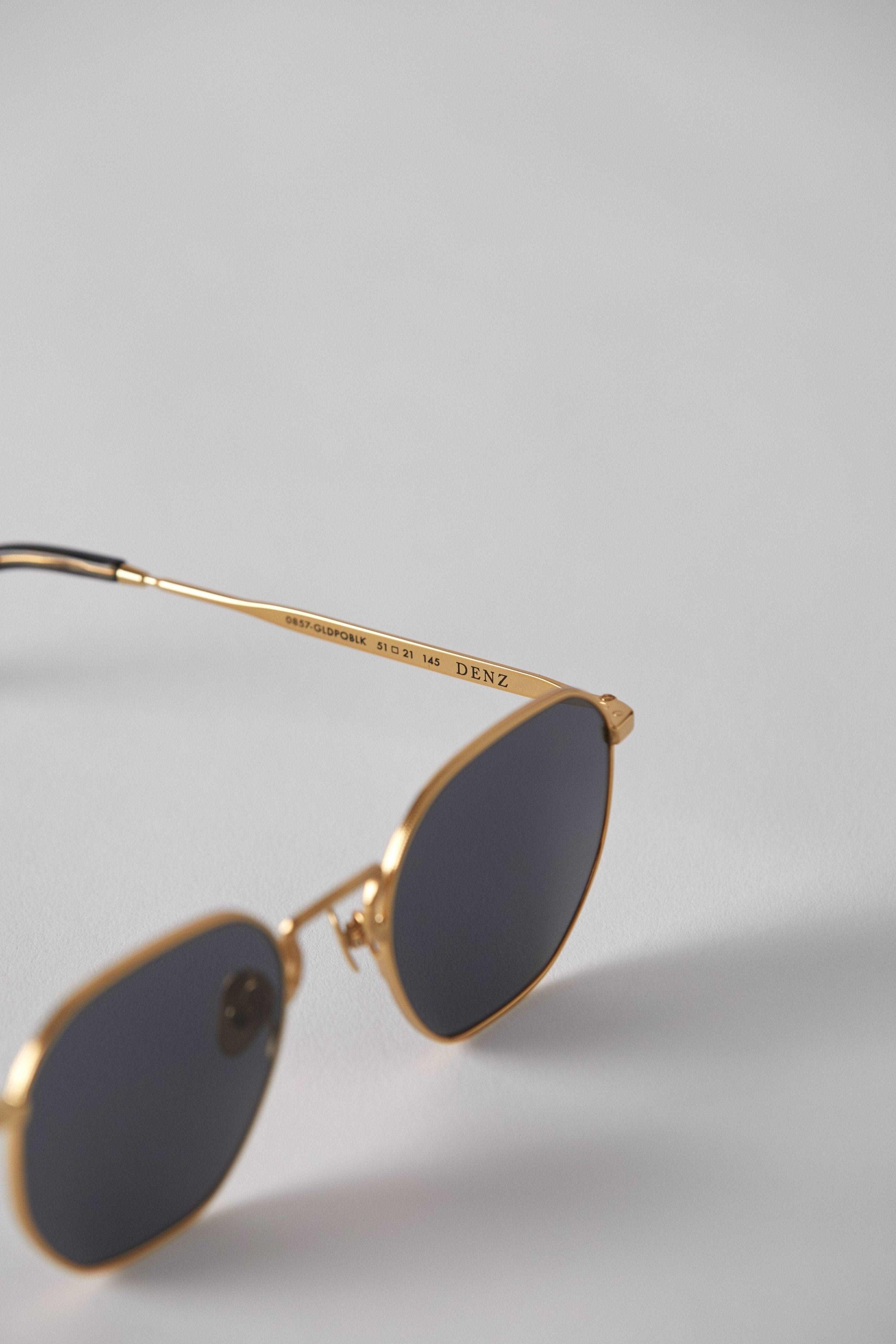 Denz - Gold Polished / Black - EPOKHE EYEWEAR Sunglasses #