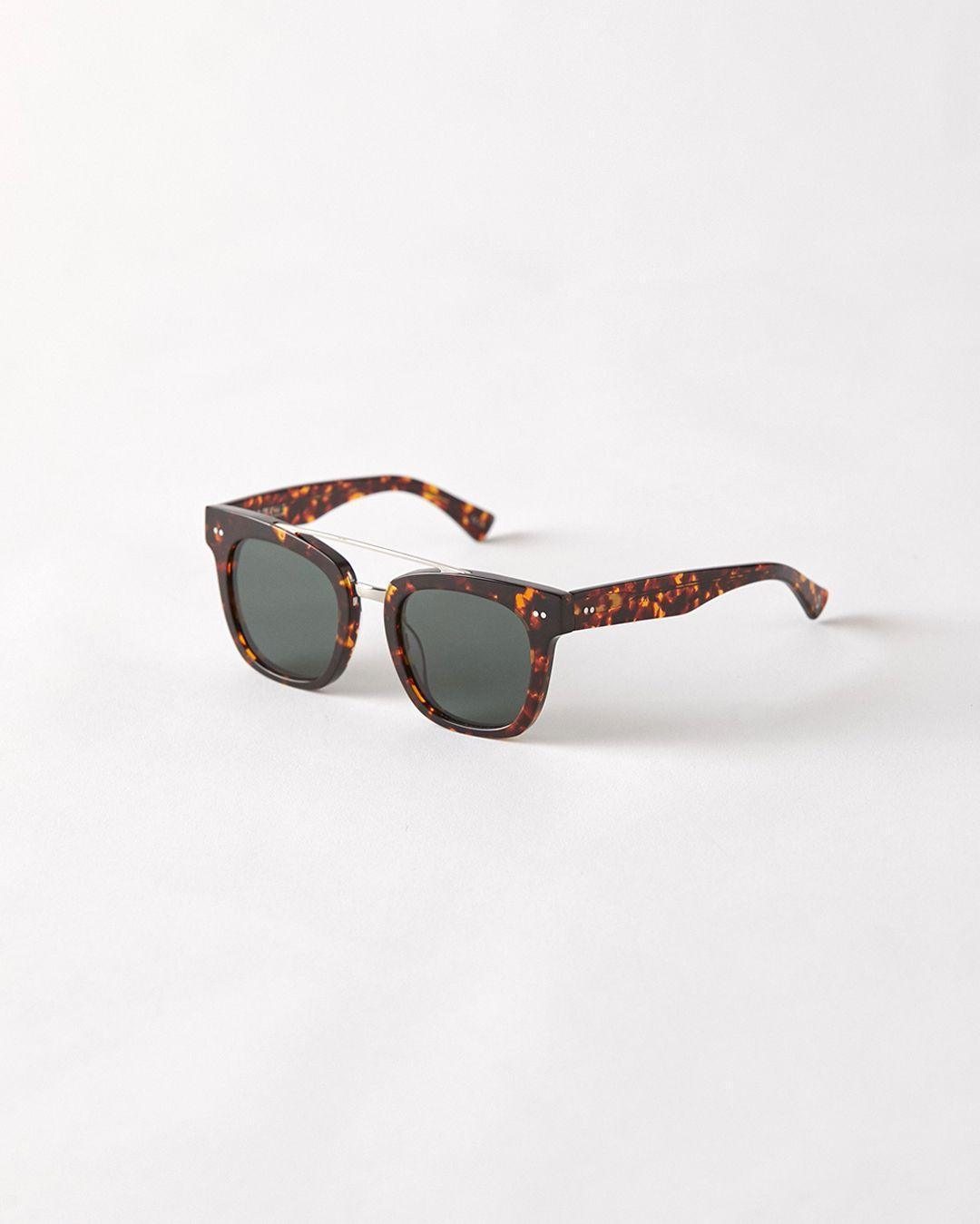 Isay - Tortoise Polished / Gold / Green - EPOKHE EYEWEAR Sunglasses #