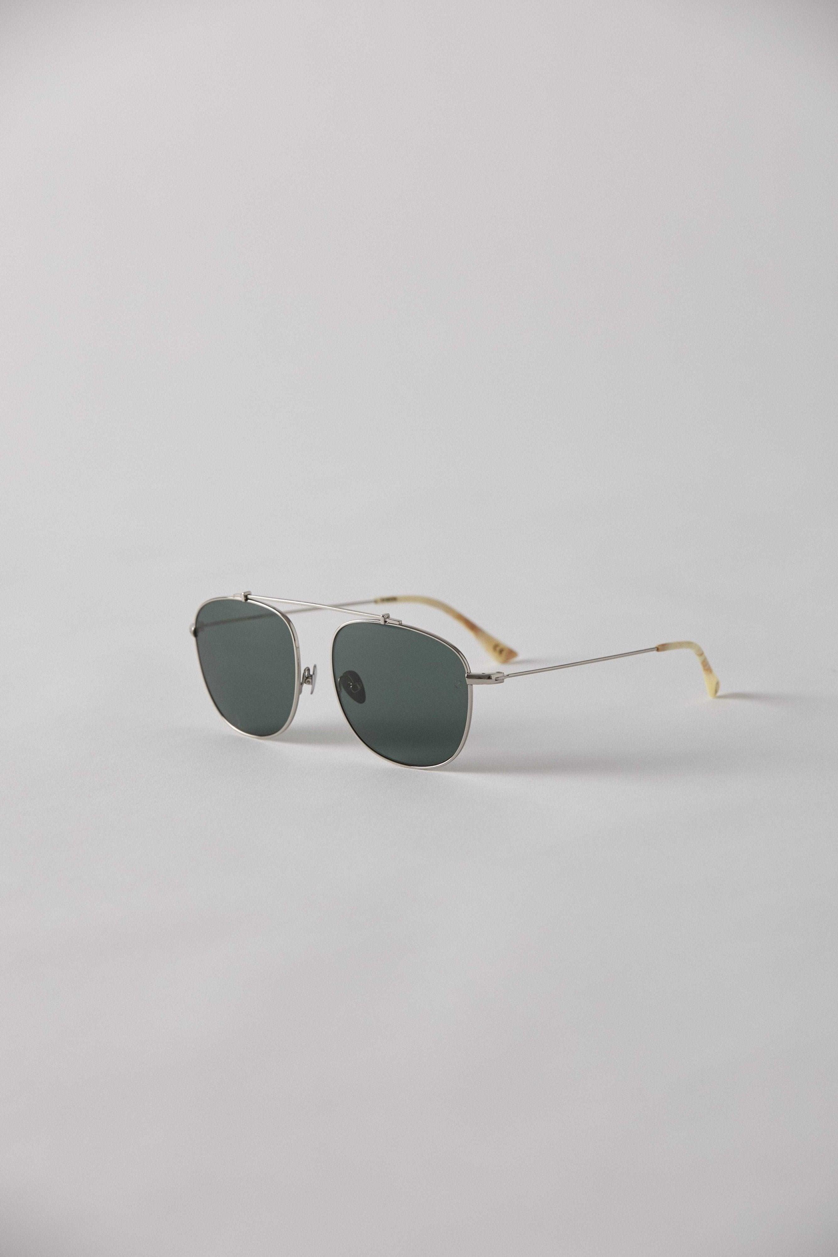 Notomy - Silver Polished / Green - EPOKHE EYEWEAR Sunglasses #